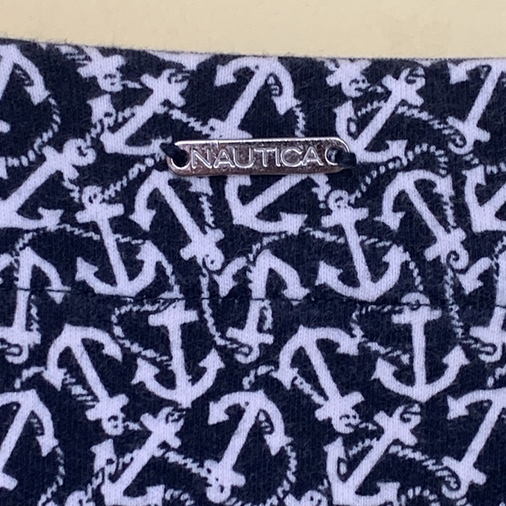 Nautica | Lace-Up Anchor Nautical All Over Print Sleeveless 100% Cotton Dress L - Picture 15 of 17